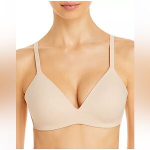 WACOAL How Perfect Contour Wire Free T-Shirt Bra 852189 | 38D | Nude | Like New